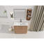 Meuble-lavabo autoportant de 40 po avec lavabo en céramique et support de rangement, portes à fermeture en douceur