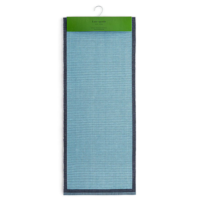 kate spade new york Garden Party Table Runner, Blue/Navy Blue, 14x72, Blue