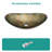 Artistic Tempered Glass Elegant Gold-Foil Glass Vessel Sink With Chrome Pop-Up Drain, Gold Boat Shape Bathroom Sink Above Counter (No Faucet)-508681726