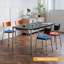 Ensemble de 2 chaises d'appoint 16,14 po à dossier uni orange