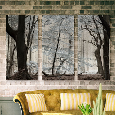 Silverwood-ensemble de 3 reproductions de photos sur toiles tendues