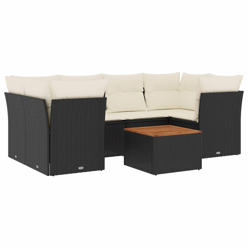 Vidaxl Garden Sofa Set Black