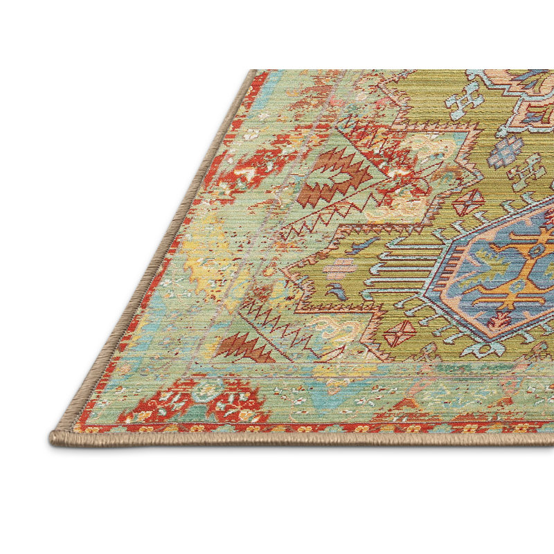 Tapis oriental tissé à la machine Cassiana, Rectangle 5 pi x 7 pi
