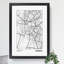 Map Cambridge UK - Picture Frame Graphic Art-62802292-62802291