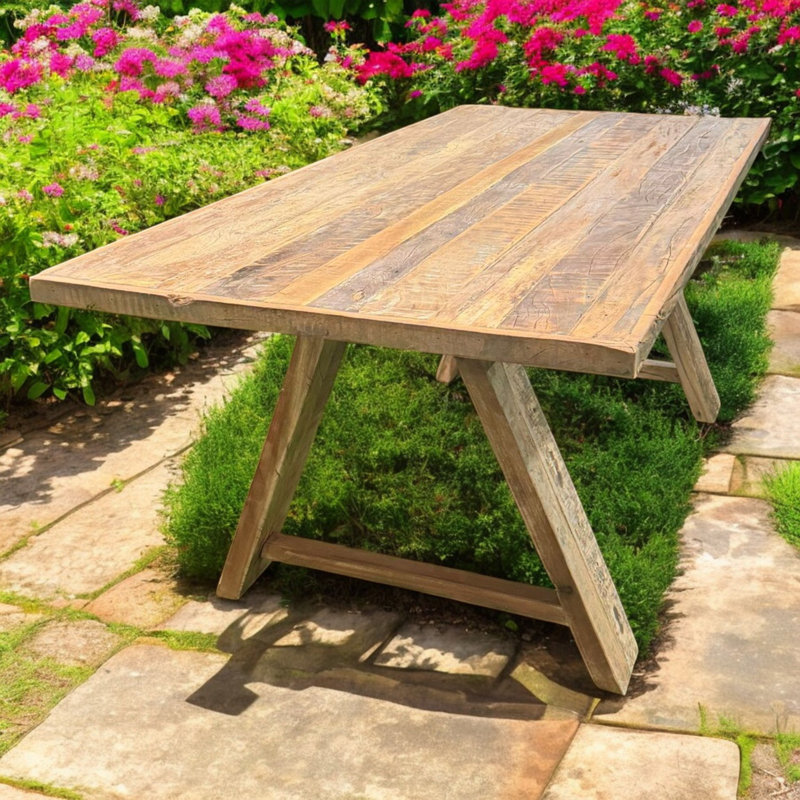 Acacia Unfinished Solid Wood Dining Table