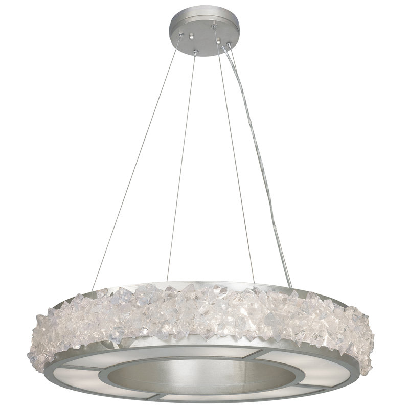 Arctic Halo 12 - Light Chandelier, Platinized Silver