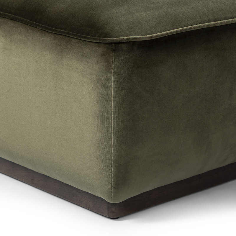 Sinclair Ottoman, Surrey Olive Cotton Blend