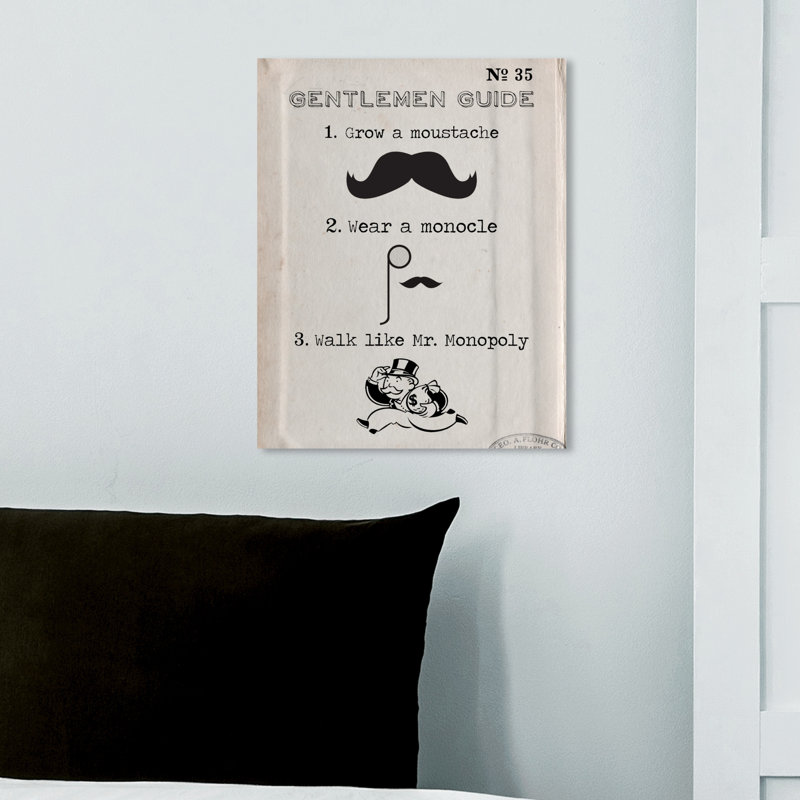 Gentlemen Guide - Impression sur toile, H 20 po x l 16 po