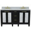 Ensemble de meuble-lavabo double 61 "avec miroir Schreck-278865998-278865999