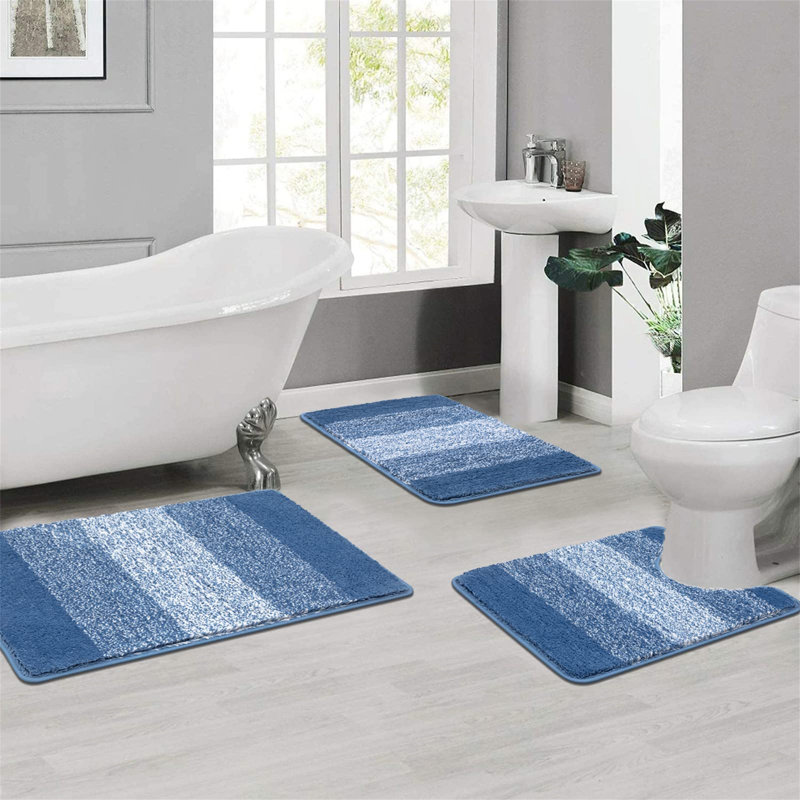 Carleisha Microfiber / Microsuede Non-Slip Bath Rug