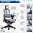 Techni Mobili LUX Ergonomic Executive Chair, Grey
