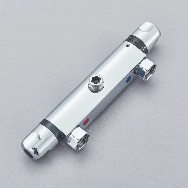 Thermostatic Bath Shower Mixer Valve Tap Wall Mounted Shower Mixer Bar Chrome