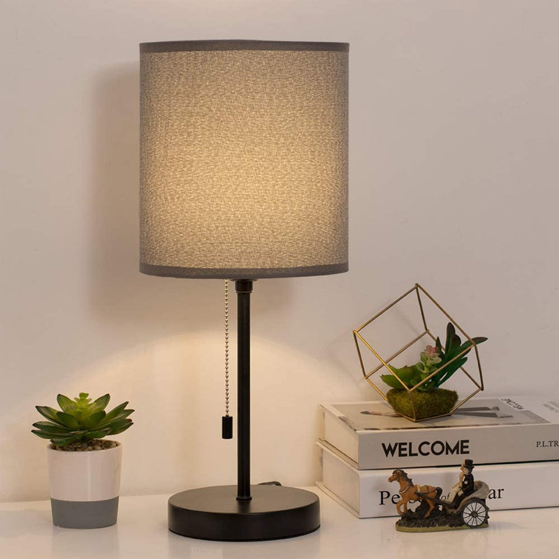 Federigo Metal Table Lamp, Gray