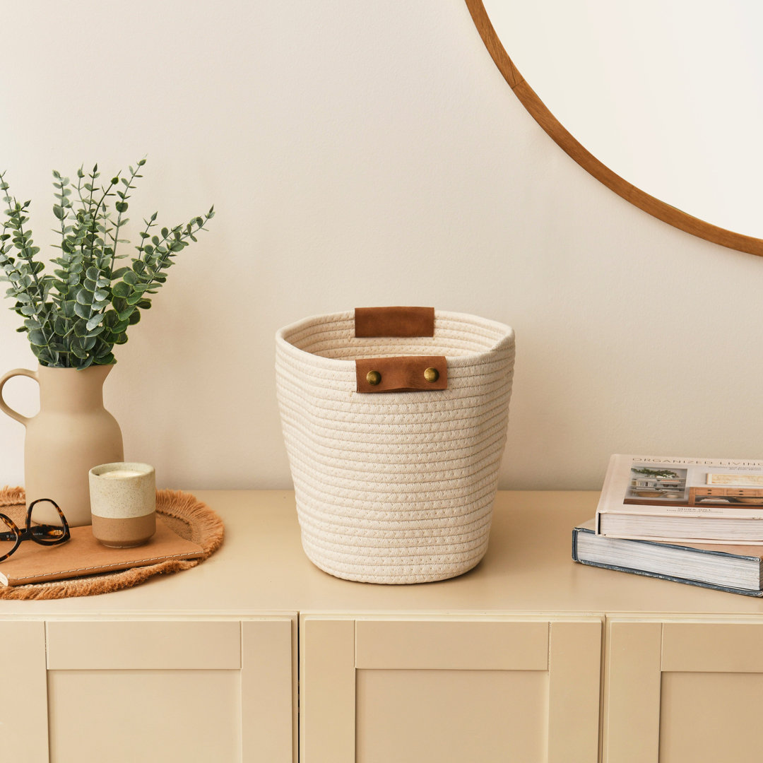 Lark Manor Fabric, Leather / Faux Leather Decorative Basket