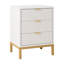 Modern 3-Drawer Nightstand, Bedside Table With Storage