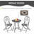 2 - Person Metal Patio Dining Set with Round Table