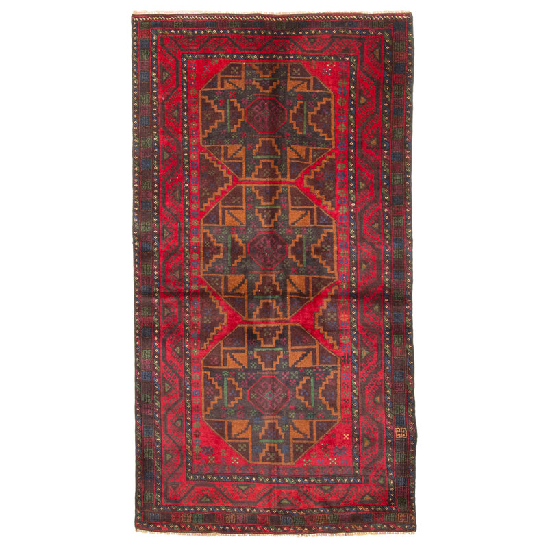 Rizbaft Red Rug 3'4" x 6'4"