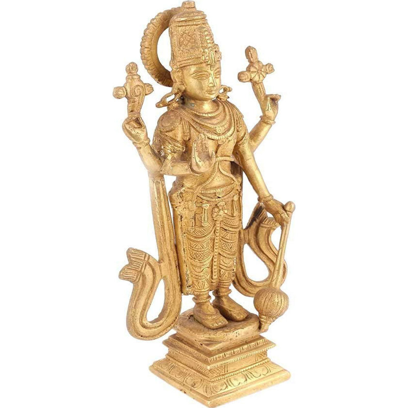 Statue 11 po Vishnu Tejasvi en laiton