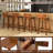 Wildon Home® 24.5'' Solid Wood Bar Stools Set Of 4 Home Counter Kitchen Stools W/ Low Backrest & Footrest-1022248608