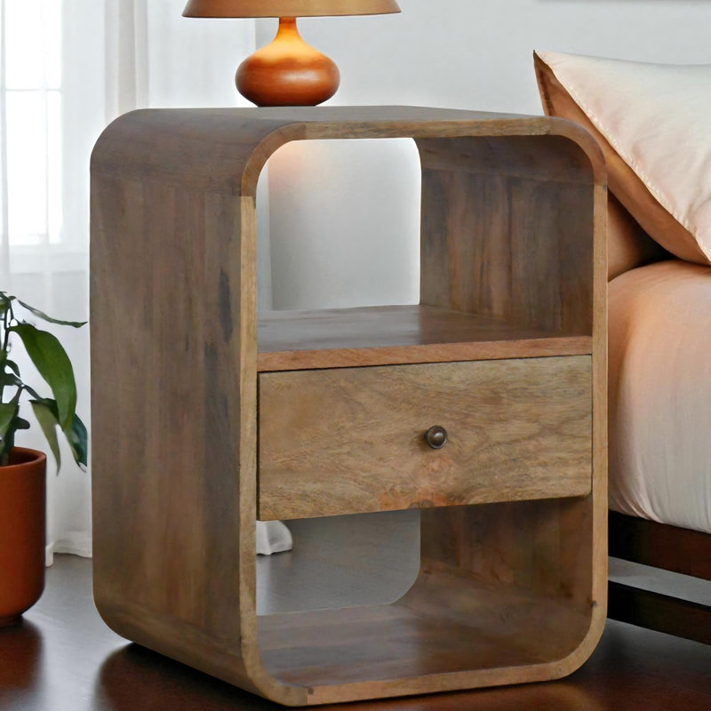 40.00cm W Solid Wood Bedside Table