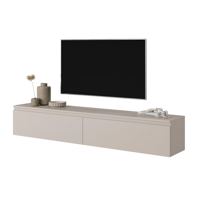 Ashauna Unfinished Floating TV Stand for TVs up to 70", Grey, 30cm H x 175cm L x 31.6cm W
