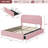 Faux Fur Upholstered Bed Frame with Storage Headboard, 2 Drawers-1613356279-1613356285