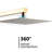 10 Inch Brushed Gold Shower Combination With Adjustable Water Flow, Diverter, And Easy - Clean Function For A Stylish Wall Mounted System Built In Hot Cold Control, Diverter Valve, Top Spray