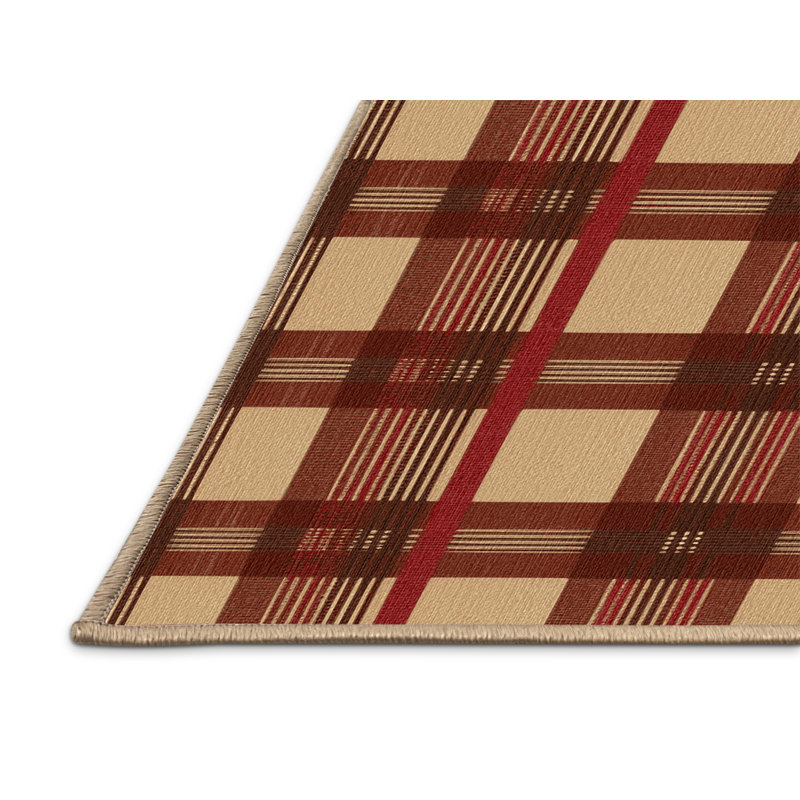  Tapis lavable à carreaux rustiques style Sud-Ouest, Tapis de couloir 2 pi x 5 pi