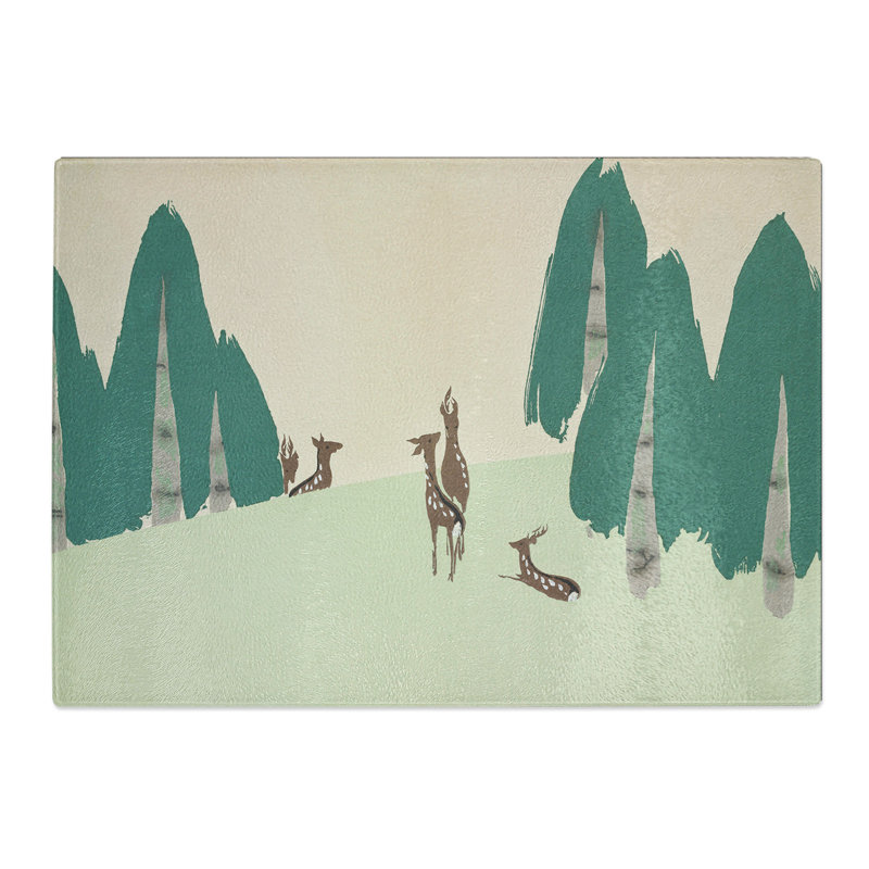 Deer by Kamisaka Sekka Chopping Board, 28.5cm W x 39cm L