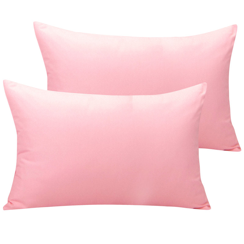 Taies d'oreiller pour tout-petits, 100% microfibre brossée avec fermeture à enveloppe, 14 po x 20 po - NTBAY, Rose