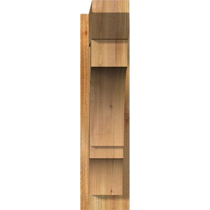 Persienne balboa à lattes en bois rustique, P 20 po x H 24 po, Cèdre rouge occidental l 7 1/2 po (lisse)