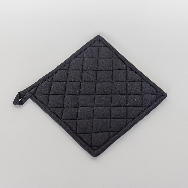 Support à casserole à motif de losanges, Noir