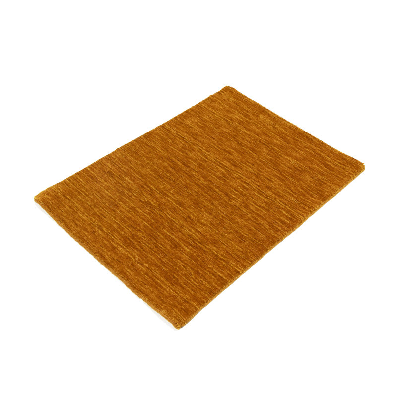 Tapis Gabbeh tissé à la main Eleuterio, 100% laine, de couleur unie, résistant à la décoloration et aux taches, durable, toutes tailles, fabriqué en Inde.