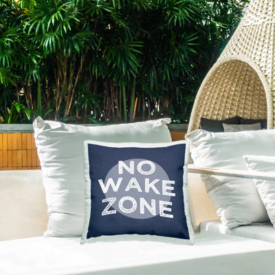 Coussin d'extérieur «No Wake Zone»