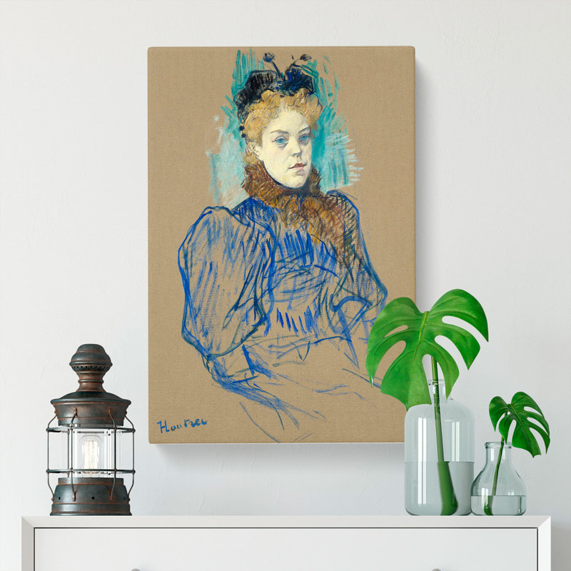 May Milton Portrait by Henri De Toulouse-Lautrec - Wrapped Canvas, 76cm H x 50cm W x 3cm D
