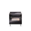 Cuisinière à induction 36 pouces avec 6 éléments à induction ILVE Nostalgie II Series (porte en verre)-1304245372