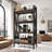 56.30'' Bakers Rack 4-Level Storage Shelves Metal And Wooden Kitchen Shelves, Kitchen Organizers And Storage, For Garage, Pantry, Bathroom, Closet ,33.50'' Length