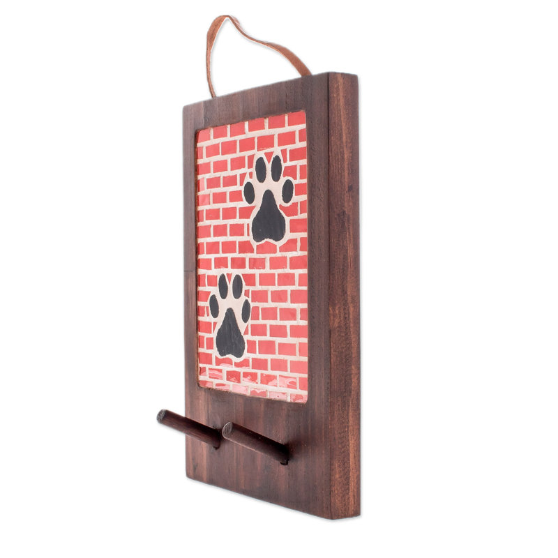 Handmade Lovely Paws Wood Coat Rack