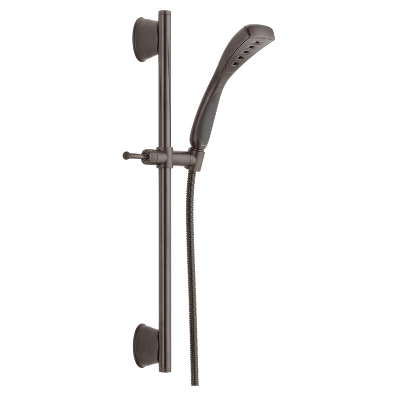 Pomme de douche slide bar avec technologie h2okinetic Universal Showering Components, Bronze vénitien