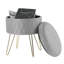 Berg 31.5Cm Velvet Round Storage Ottoman-792526462