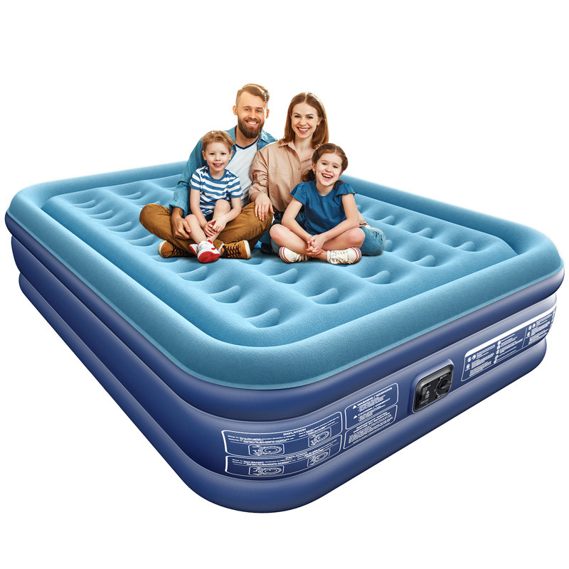 Grand matelas gonflable Lavisx avec pompe intégrée 16 po, Grand lit