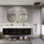 Meuble-lavabo mural double 70,8 po avec plateau en acrylique renforcé Laramie-1570422203