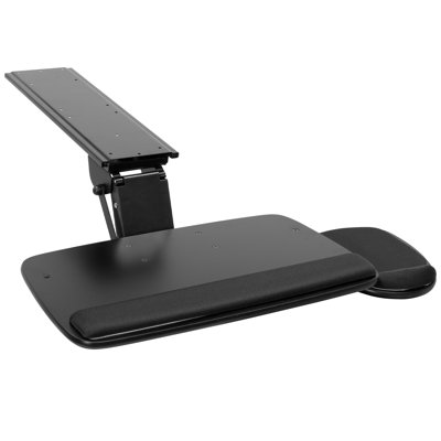 Mount-It! Adjustable Under Desk Keyboard Tray and Mouse Drawer Platform with Wrist Rest Pad, 17.25"