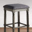 Tabourets de bar gris en bois, de 2 - Chic rustique pour le décor de la salle à manger, finition gris délavé, revêtement, construction solide, tabourets de siège rectangulaires, l 15 po x P 16 po x H 29,22 po