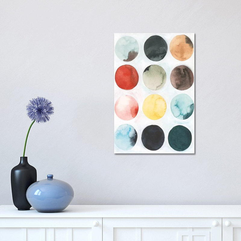 Pastel Satellite II 1 Piece Wrapped Canvas Painting, 30.48 cm H x 45.72 cm W