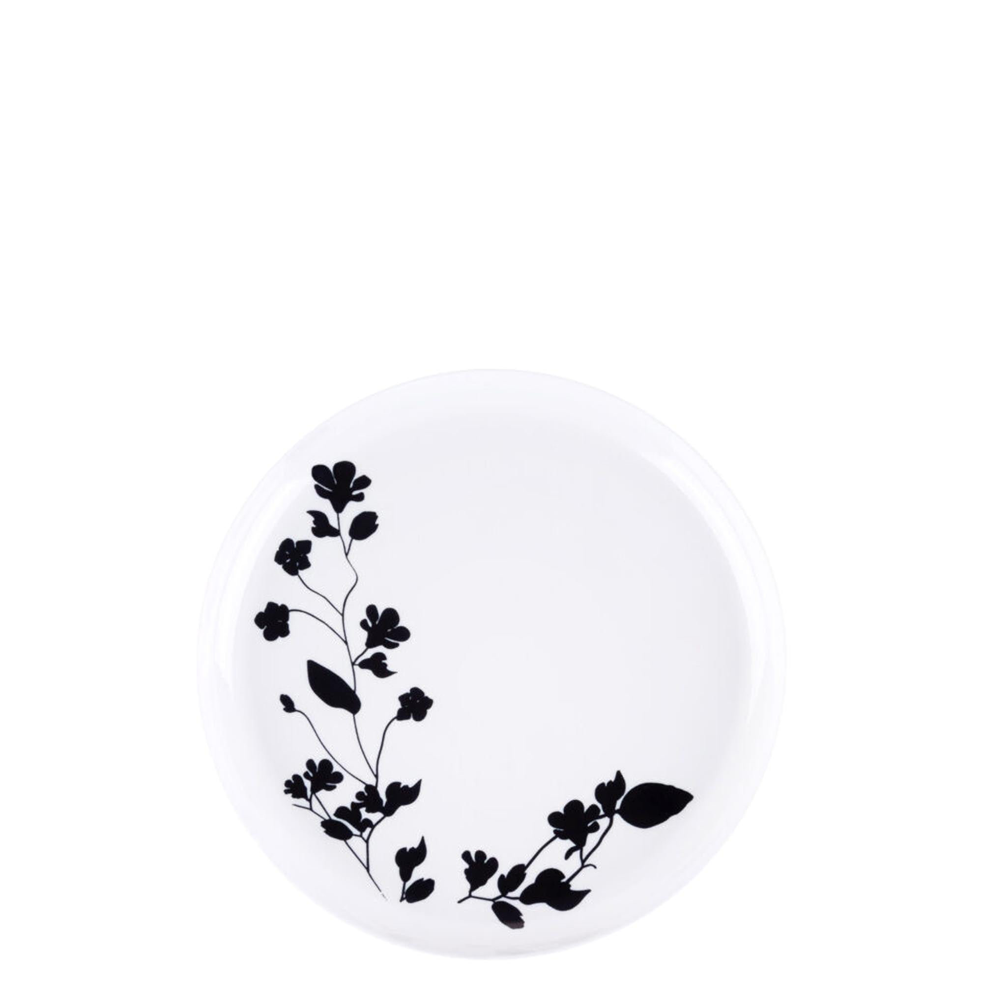 EcoQuality 6 inch Round White Plastic Plates with Antique Gold Floral Design 90 Guests EcoQuality