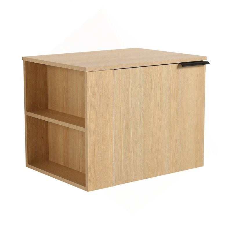 Ensemble de meuble-lavabo 24 po pour grand espace, ensemble d'armoires de salle de bain moderne, ensemble d'armoires de salle de bain sans lavabo, chêne (composable)