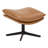 Genuine Leather Swivel Lounge Chair With Ottoman-118092876