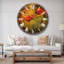 Watercolor Poppy Flowers - Horloge murale traditionnelle-36850842