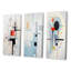 «Beige Blue Suprematism Serene Abstractions», 3 pièces sur toile-37228835-37228837